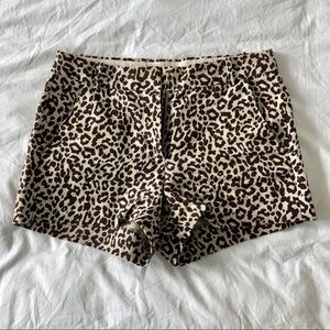 JCrew leopard print shorts